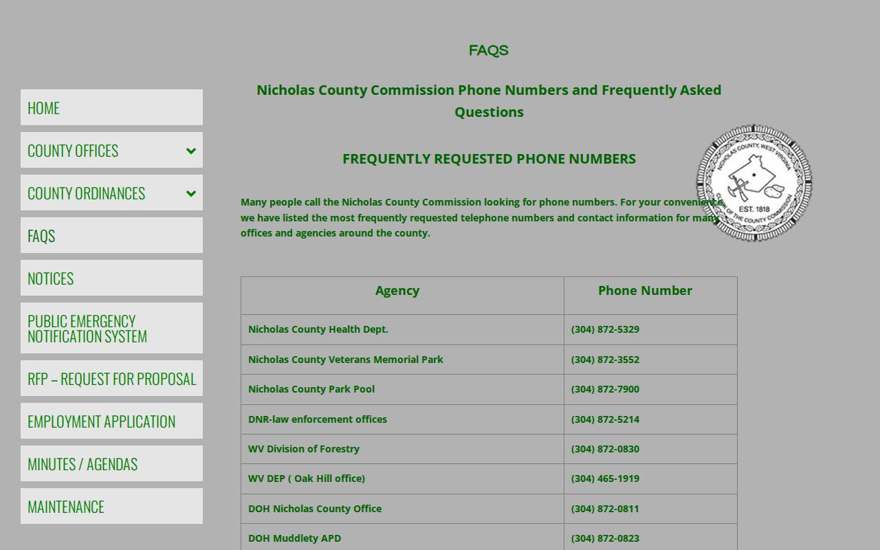 Nicholas County property records guidance on city zoning and rural floodplain contacts