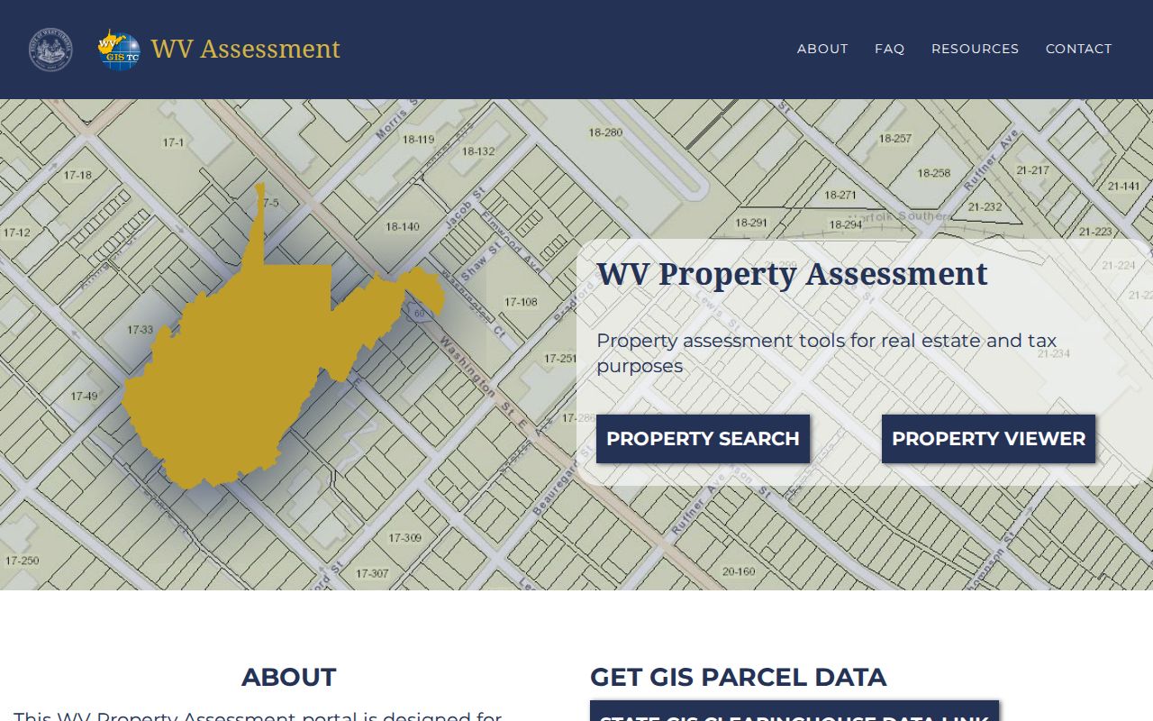 Nicholas County property records resources on the WV Property Assessment portal landing page