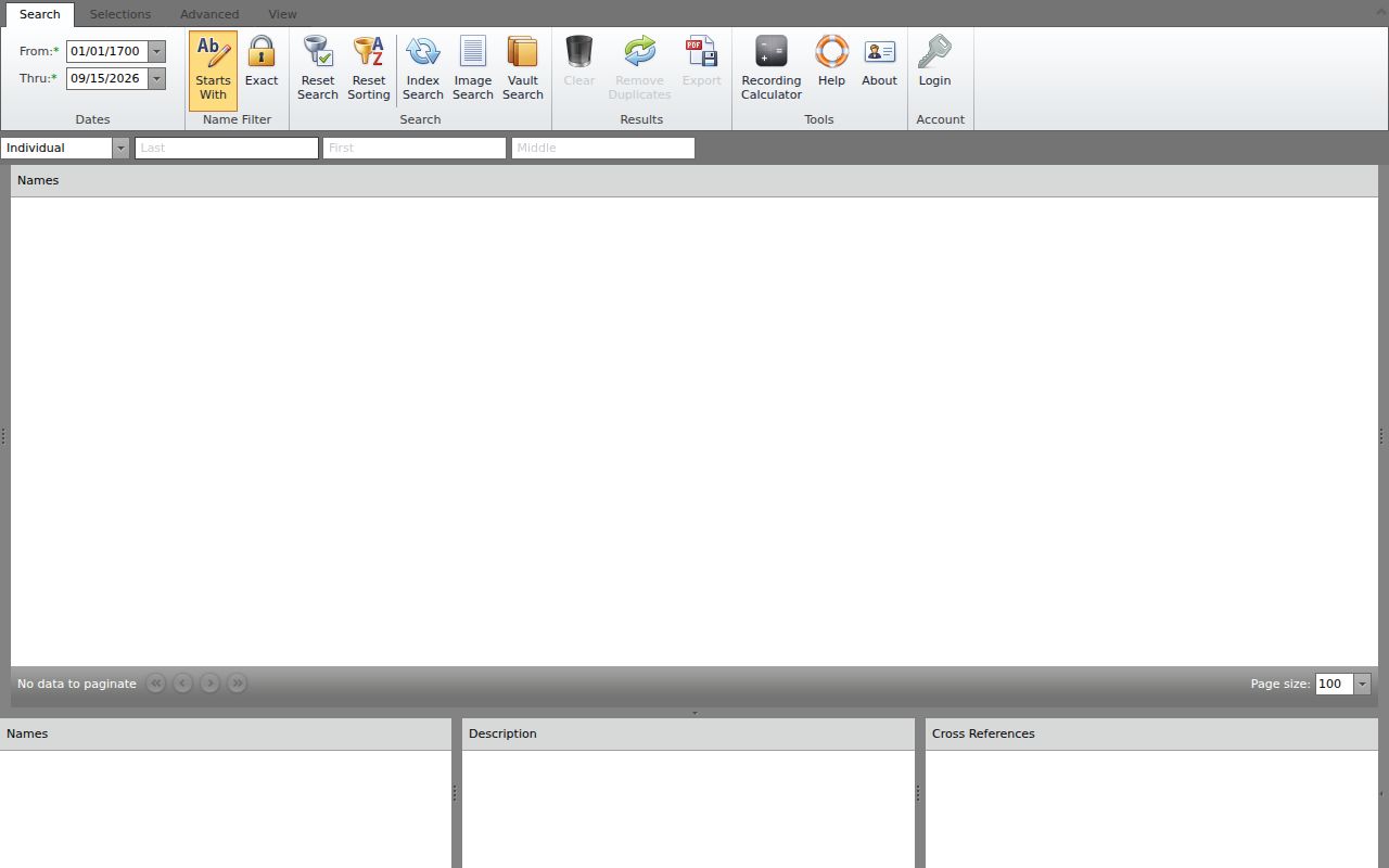 Nicholas County property records in the Clerk recorded-document index
