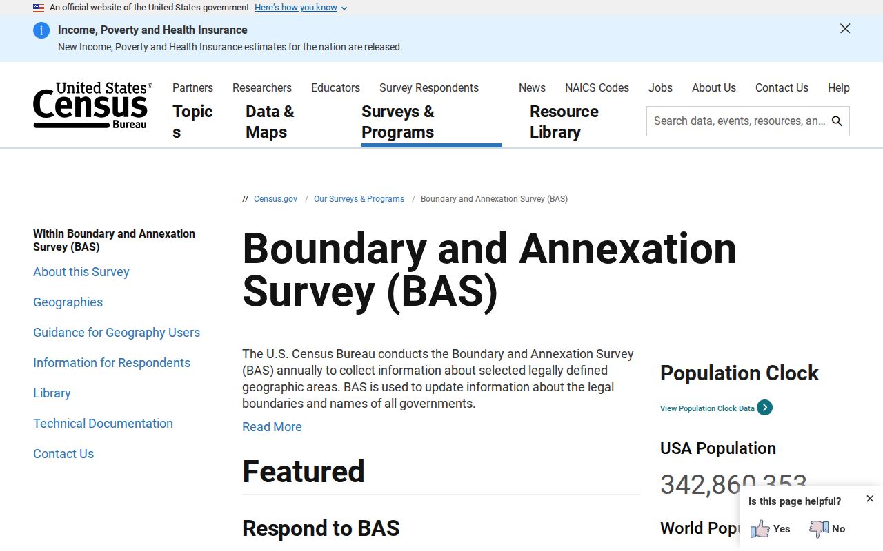 Richwood property records boundary reference through the Census Boundary and Annexation Survey