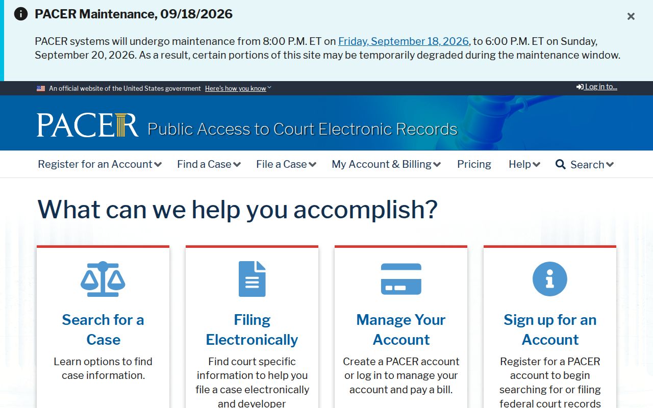 Nicholas County deed records court cross-check through the federal PACER docket system